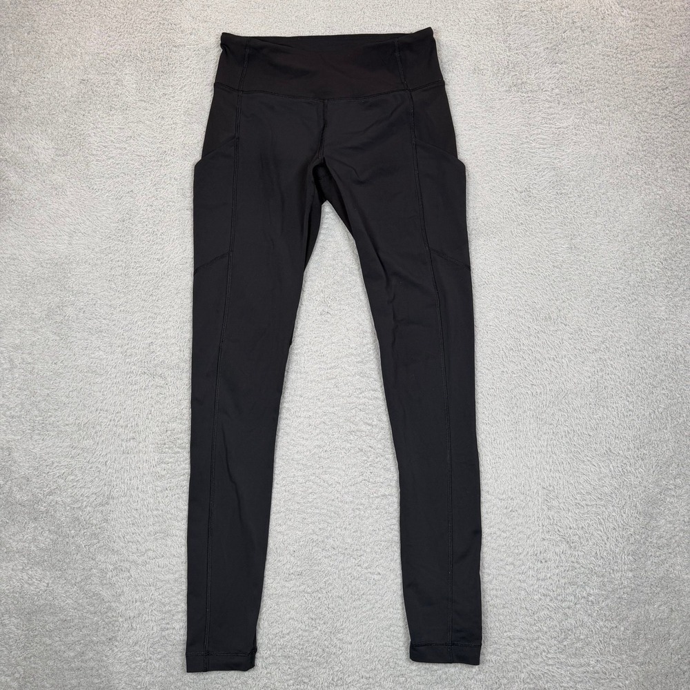 Lululemon Speed Up Tight Black Running Leggings Pockets‎ Size 6 Full Length